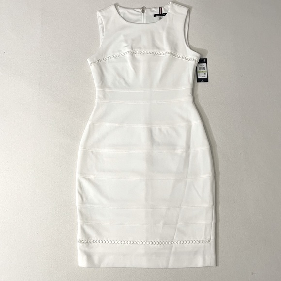 Tommy Hilfiger Sleeveless Scuba Crepe Sheath Dress - Picture 4 of 12